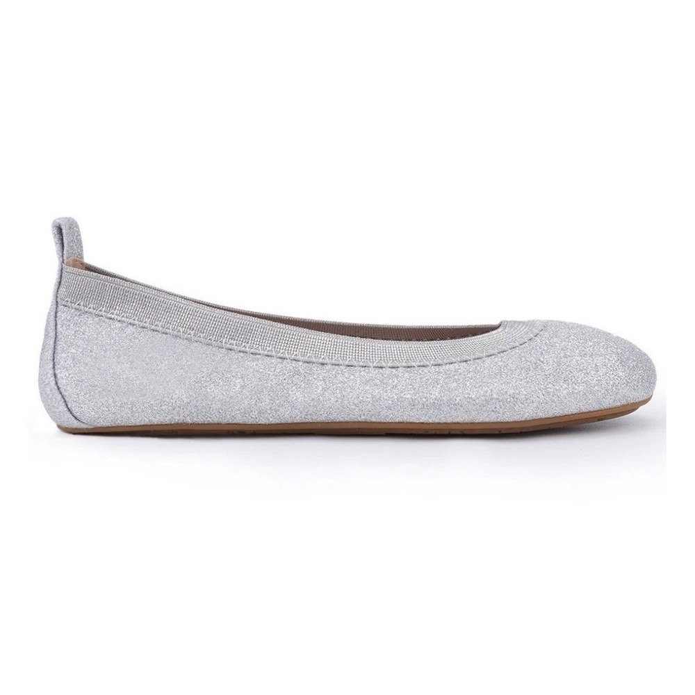 Yosi Samra Girls Size 3Y 3 Silver Glitter Ballet Flat NEW VERY SPARKLY SERENA - Picture 5 of 13